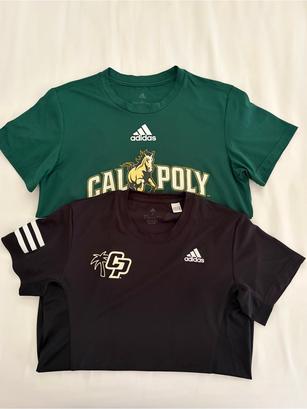 Adidas Lot of 2 Women’s Short Sleeve Tops Small - CalPoly Mustangs, Collegiate